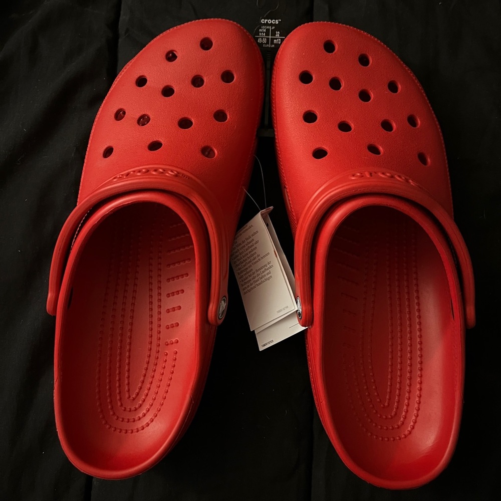 Crocs Classic Clog Size 14 Red NWT